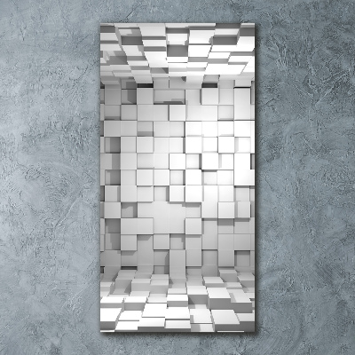 Modernes Acrylbild vertikal Würfel