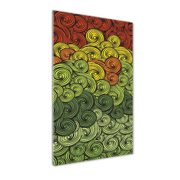 Acrylbild vertikal Bunte Wellen
