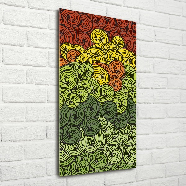 Acrylbild vertikal Bunte Wellen