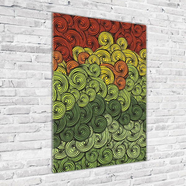 Acrylbild vertikal Bunte Wellen