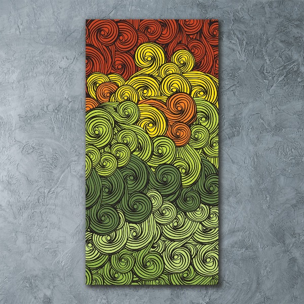 Acrylbild vertikal Bunte Wellen