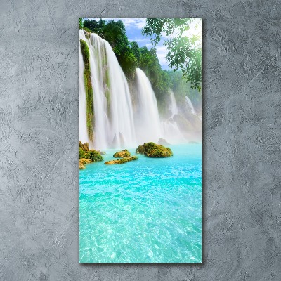 Bild auf Acrylglas vertikal Wasserfall