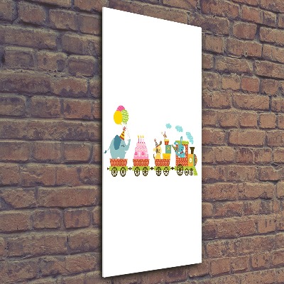 Bild auf Acrylglas vertikal Happy Train