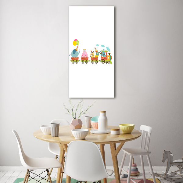 Bild auf Acrylglas vertikal Happy Train