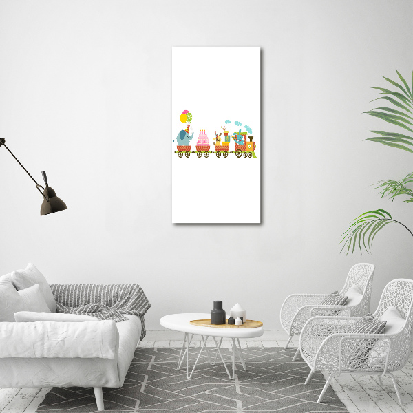 Bild auf Acrylglas vertikal Happy Train