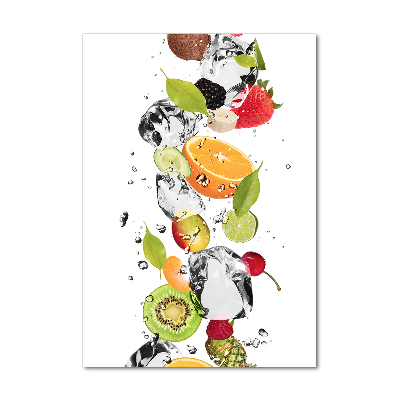Bild auf Acrylglas vertikal Obst und Wasser