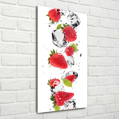 Plexiglasbilder vertikal Erdbeeren