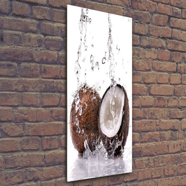 Modernes Acrylbild vertikal Kokosnuss