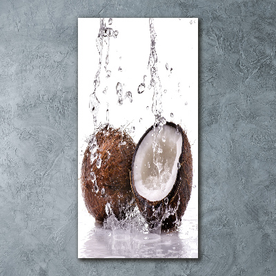 Modernes Acrylbild vertikal Kokosnuss