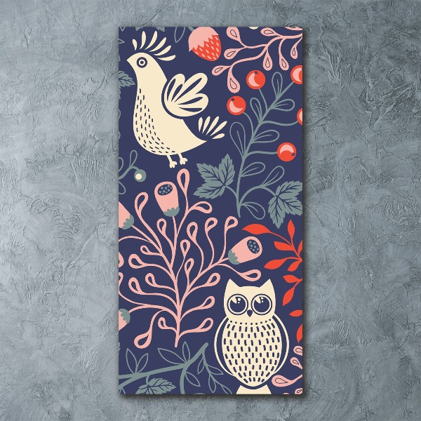 Plexiglasbilder vertikal Hahn, Henne, Eule