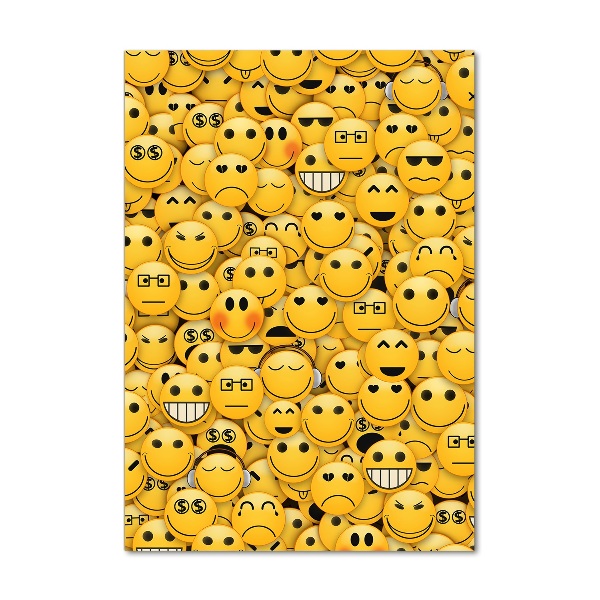 Acrylbild vertikal Emoticons