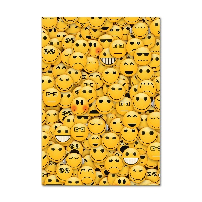 Acrylbild vertikal Emoticons