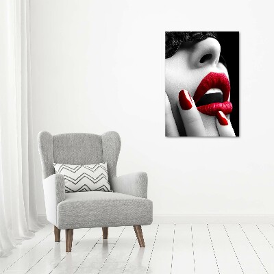 Bild auf Acrylglas vertikal Spitzenmaske