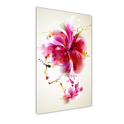 Acrylbild vertikal Abstrakte Frau