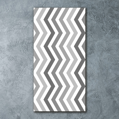 Plexiglasbilder vertikal Graue Zickzacklinien