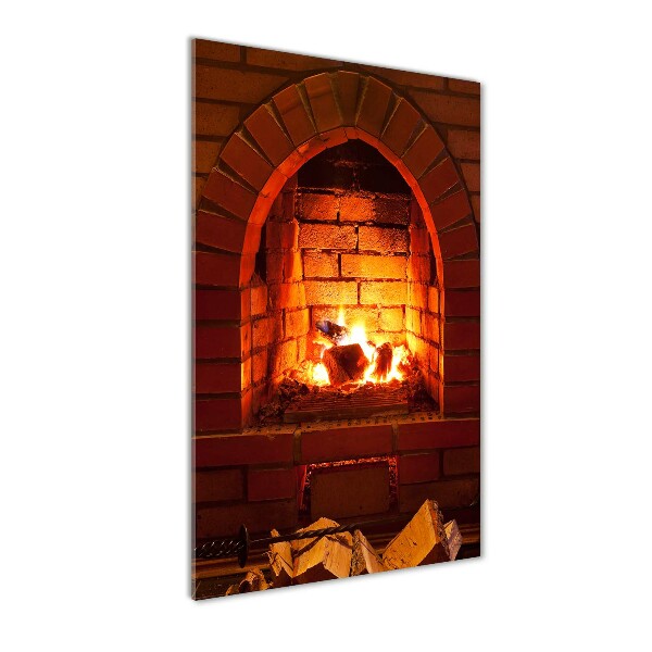 Plexiglasbilder vertikal Feuer im Kamin