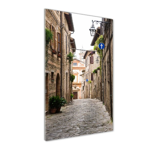 Modernes Acrylbild vertikal Italienische Straßen