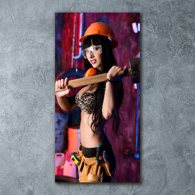 Plexiglasbilder vertikal Arbeiterin