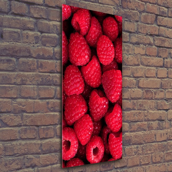 Bild auf Acrylglas vertikal Himbeeren