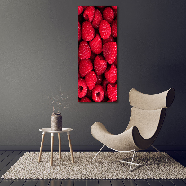Bild auf Acrylglas vertikal Himbeeren