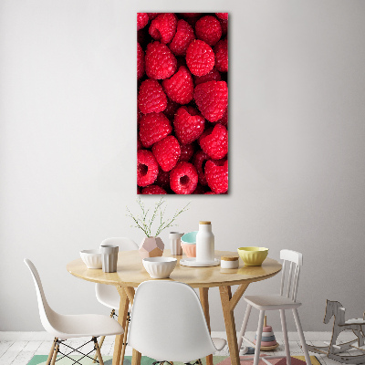 Bild auf Acrylglas vertikal Himbeeren