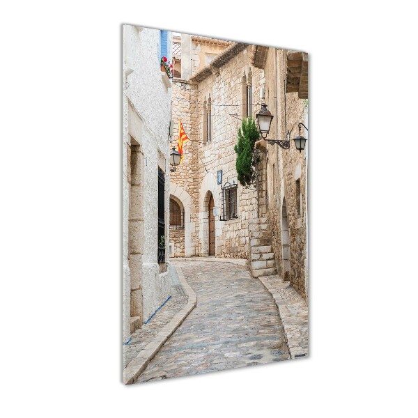 Modernes Acrylbild vertikal Straßen in Spanien