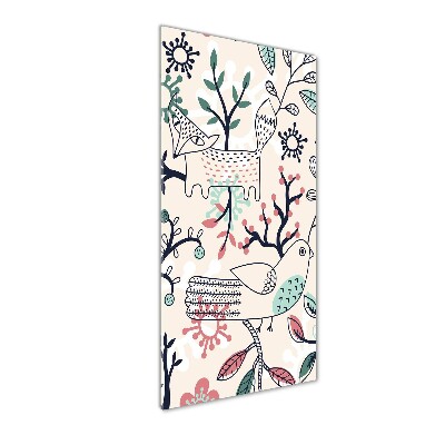 Bild auf Acrylglas vertikal Tiere und Blumen