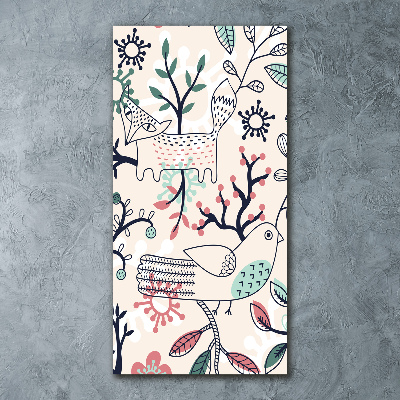 Bild auf Acrylglas vertikal Tiere und Blumen