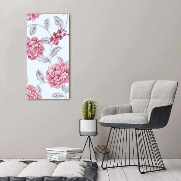 Bild auf Acrylglas vertikal Pfingstrosen