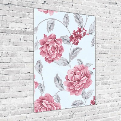 Bild auf Acrylglas vertikal Pfingstrosen