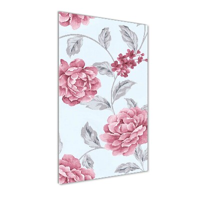 Bild auf Acrylglas vertikal Pfingstrosen