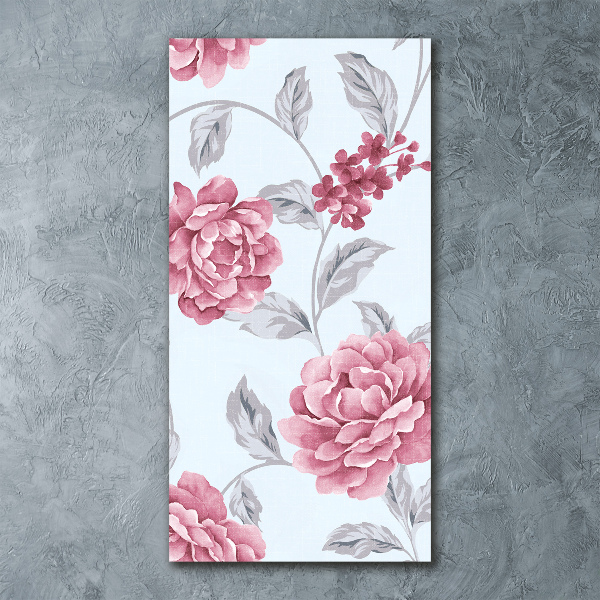 Bild auf Acrylglas vertikal Pfingstrosen