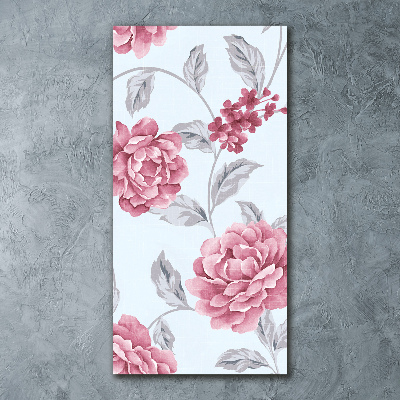 Bild auf Acrylglas vertikal Pfingstrosen