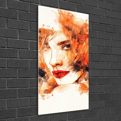 Modernes Acrylbild vertikal Abstrakte Frau