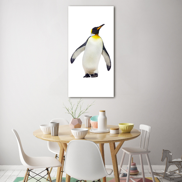 Modernes Acrylbild vertikal Pinguin