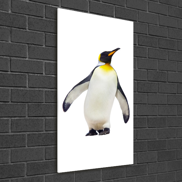 Modernes Acrylbild vertikal Pinguin