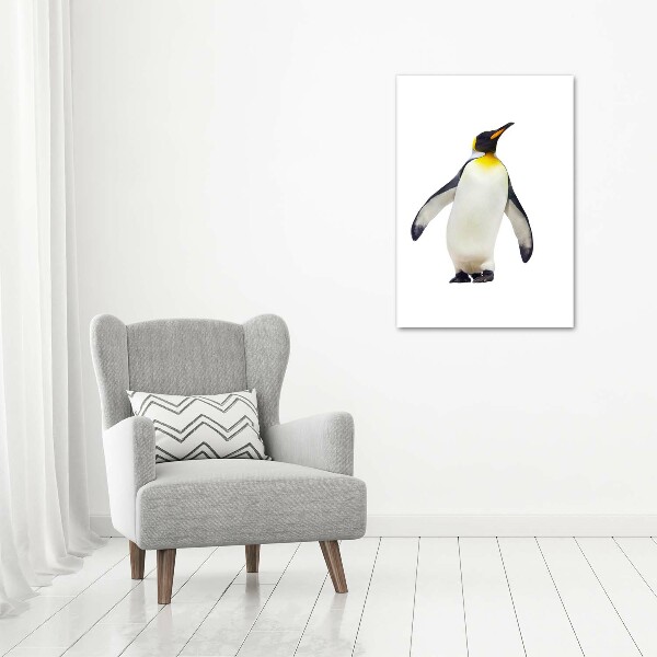 Modernes Acrylbild vertikal Pinguin