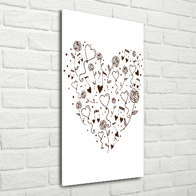 Bild auf Acrylglas vertikal Herz