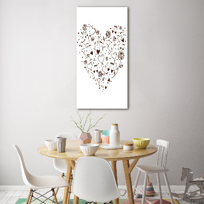 Bild auf Acrylglas vertikal Herz