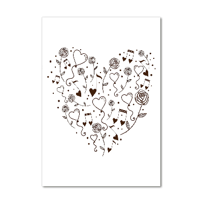 Bild auf Acrylglas vertikal Herz