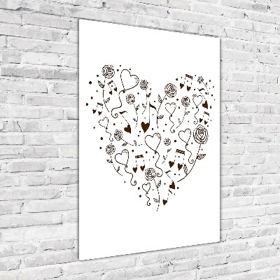 Bild auf Acrylglas vertikal Herz