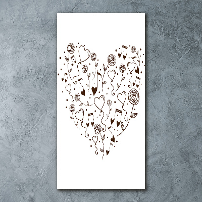 Bild auf Acrylglas vertikal Herz