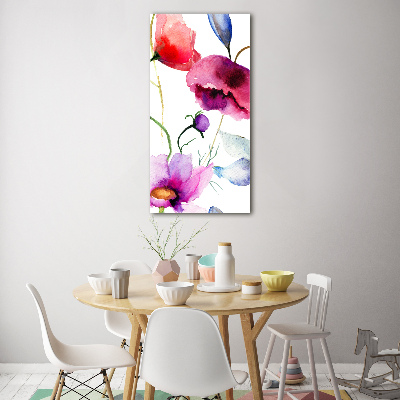 Plexiglasbilder vertikal Mohnblumen