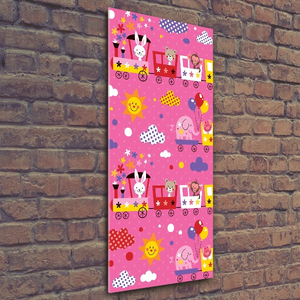 Acrylbild vertikal Happy Train