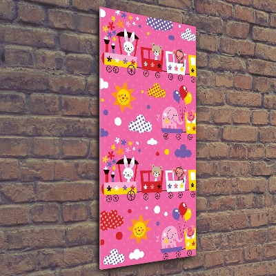 Acrylbild vertikal Happy Train