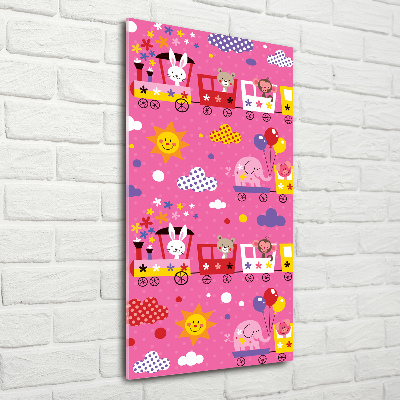 Acrylbild vertikal Happy Train