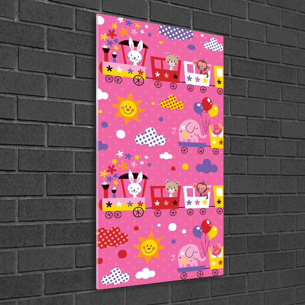 Acrylbild vertikal Happy Train