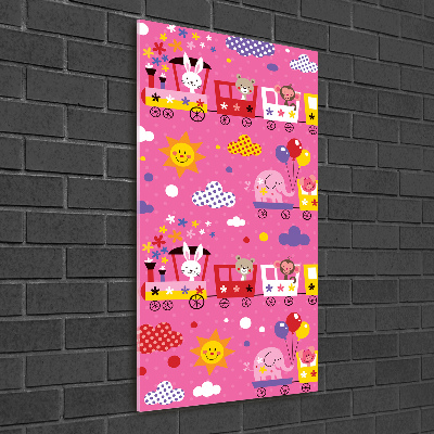 Acrylbild vertikal Happy Train