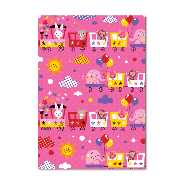 Acrylbild vertikal Happy Train