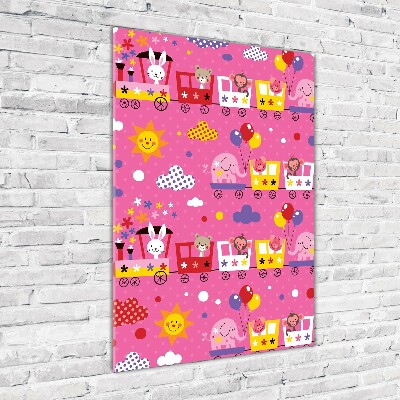 Acrylbild vertikal Happy Train